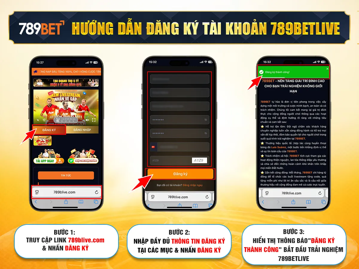 Hướng dẫn đăng ký tài khoản xem live nhận thưởng